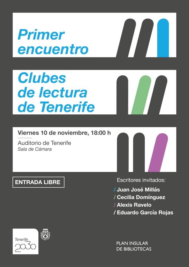 Cartel Primer encuentro de de clubes de lectura de Tenerife